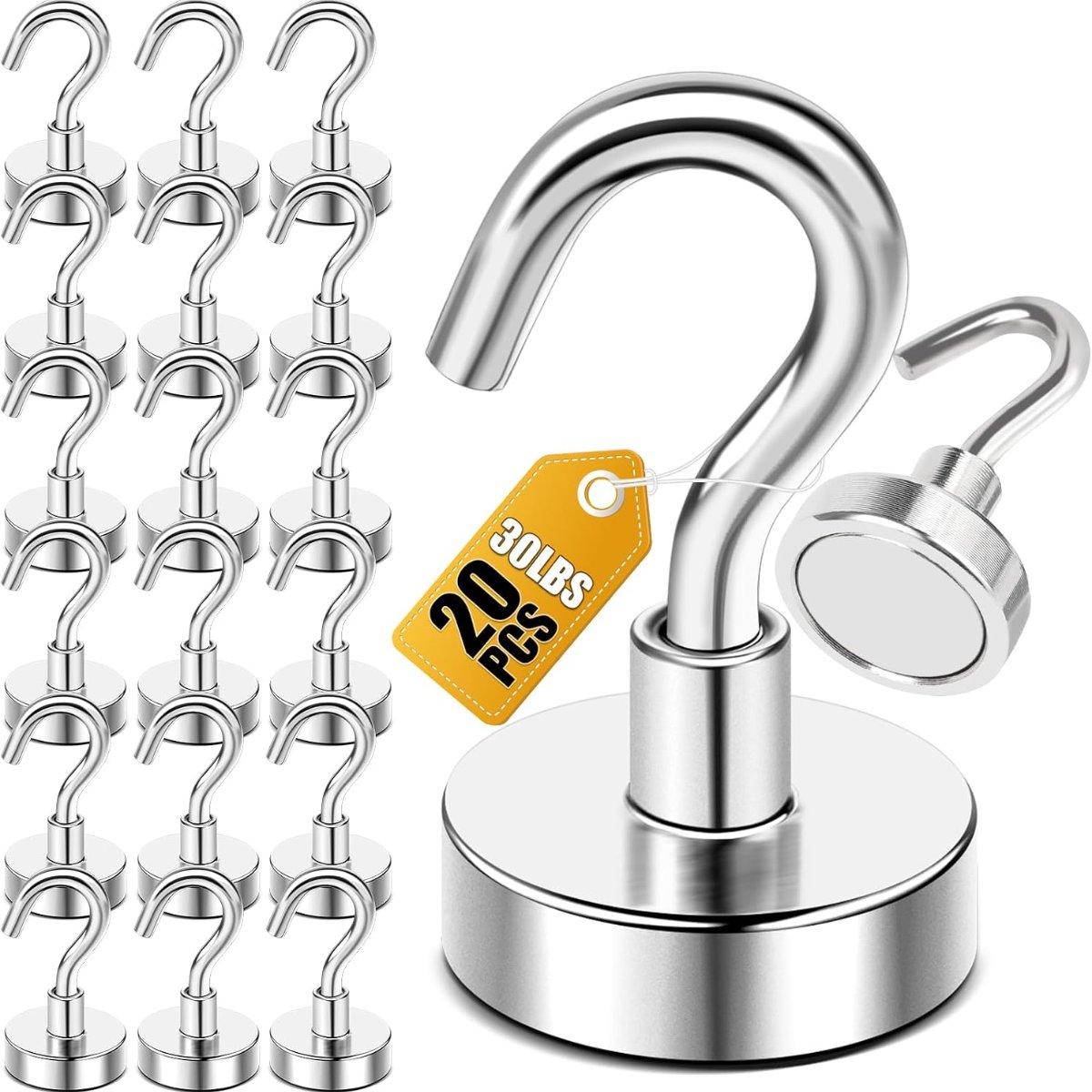 Magnetic Hooks, 20-pack